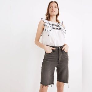 NWT!! Madewell - High Rise Raw Hem Denim Shorts - Bronxdale Wash - Size 25